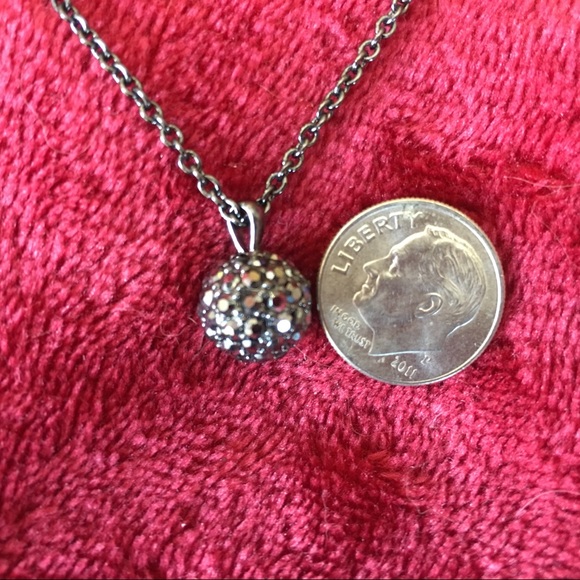 Black “diamond” and gunmetal disco ball necklace - Picture 4 of 4